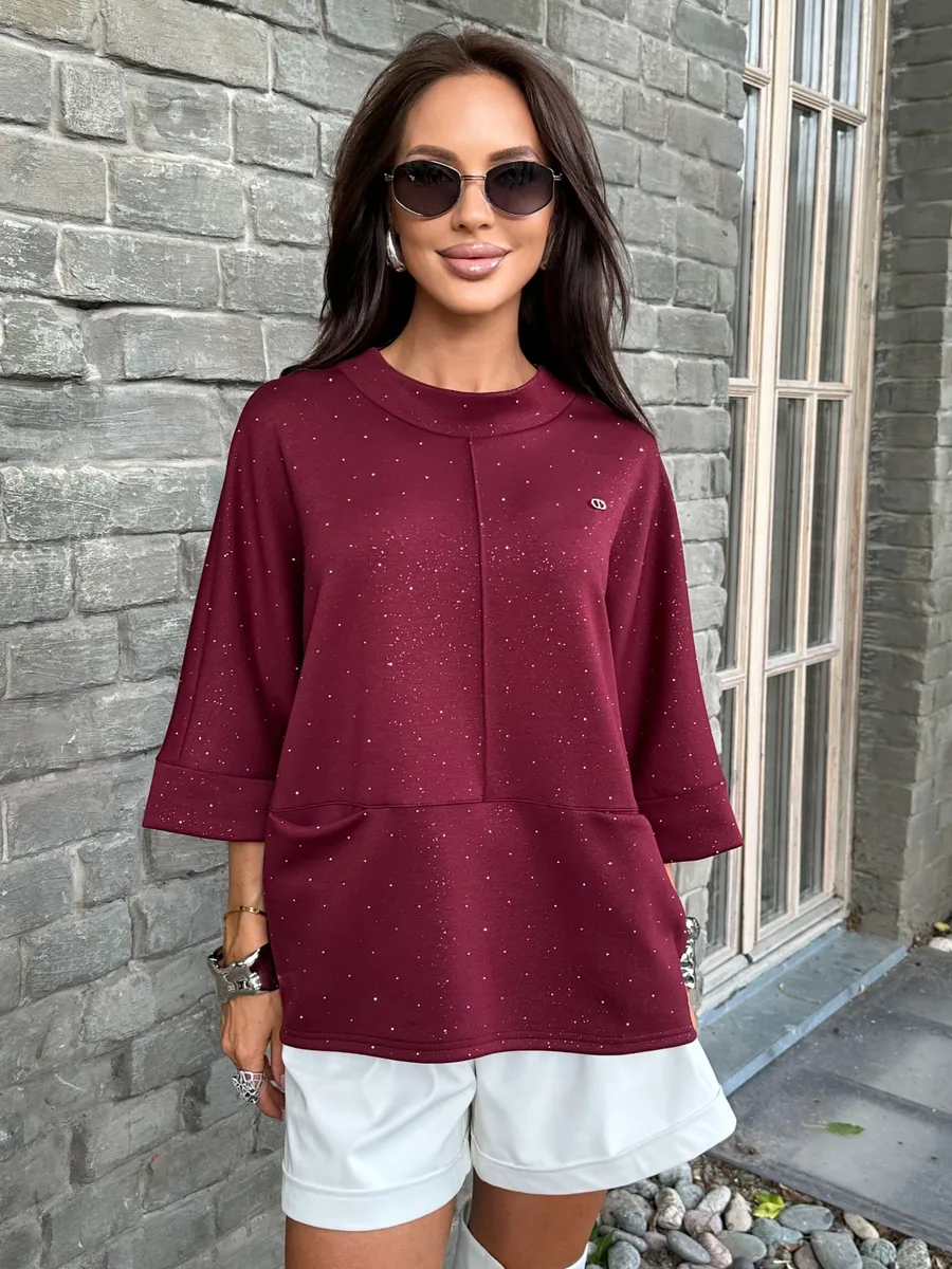 Бордовая кофта нарядная