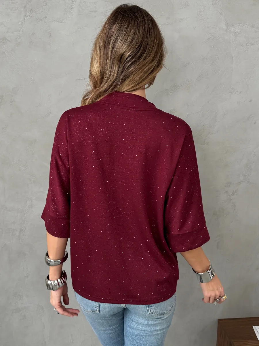 Бордовая кофта нарядная