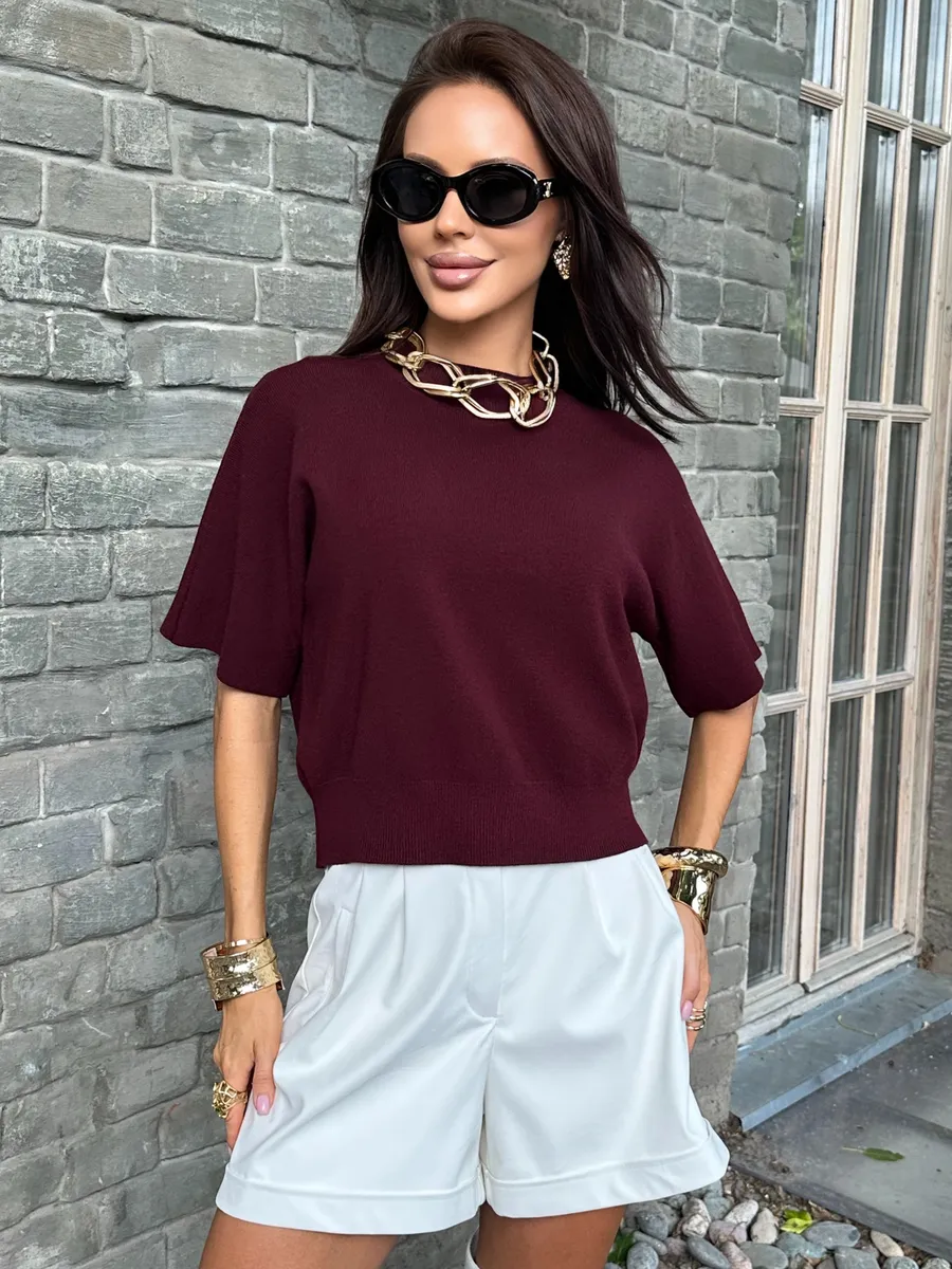 Бордовая кофта женская