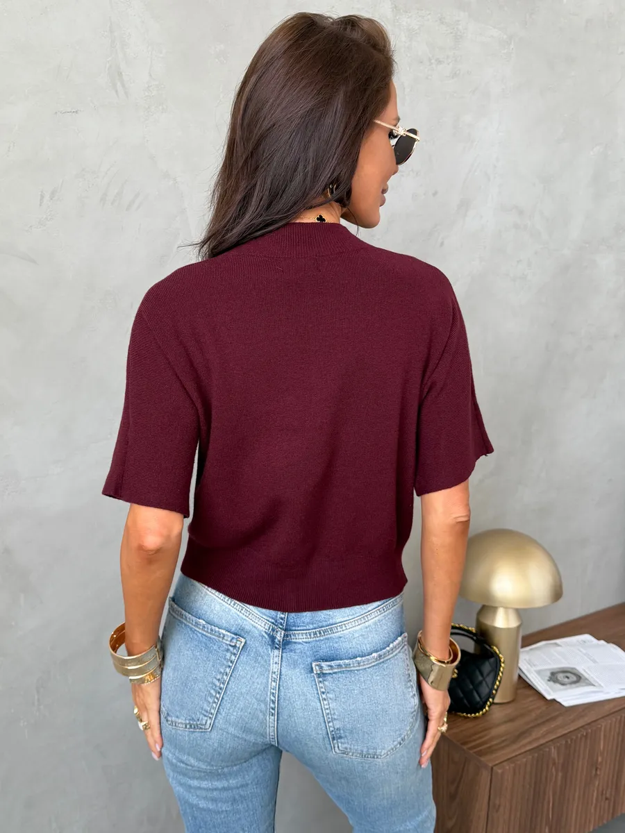 Бордовая кофта женская