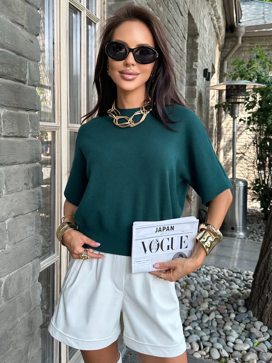 Зеленая кофта женская