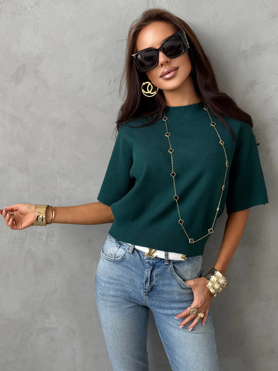 Зеленая кофта женская