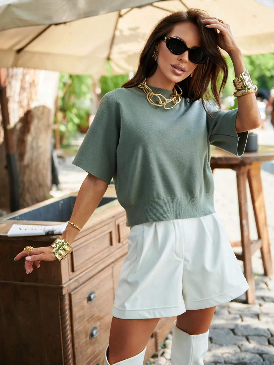 Хаки кофта женская