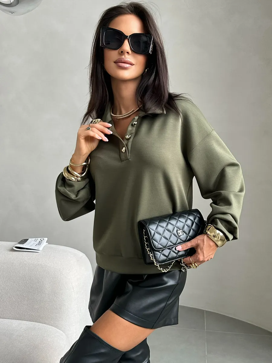 Зеленая кофта женская