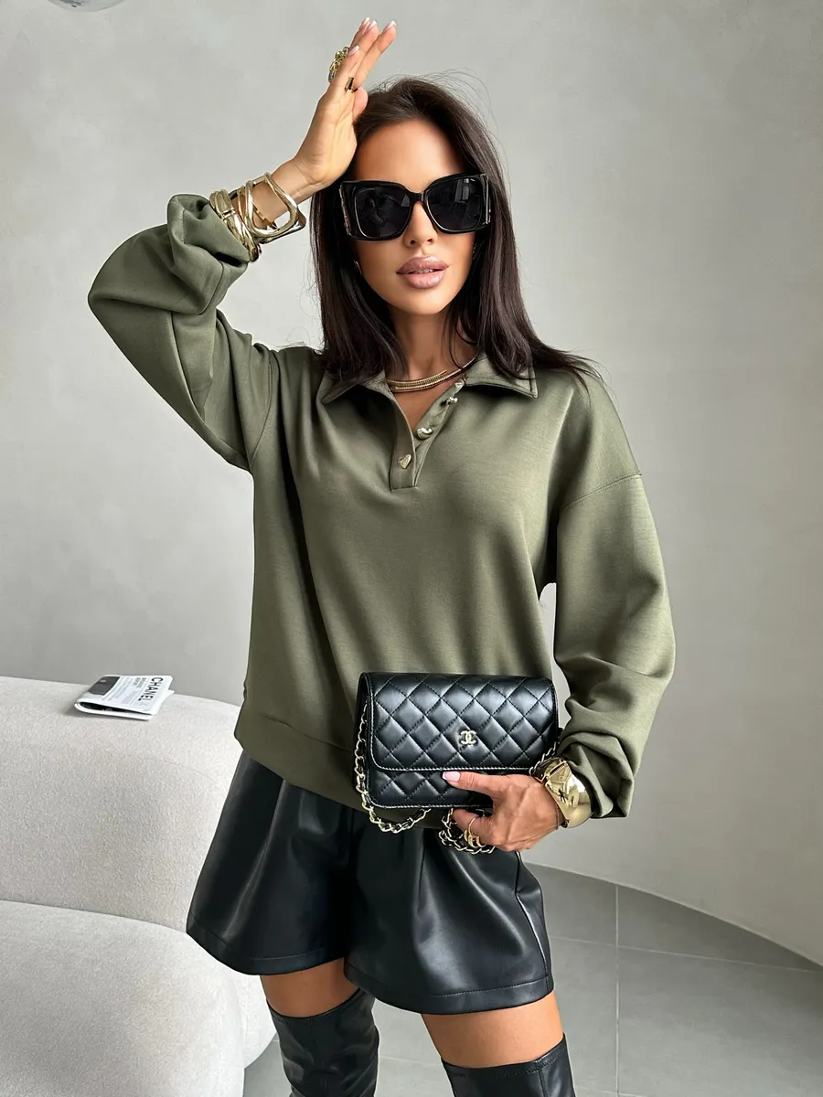 Зеленая кофта женская