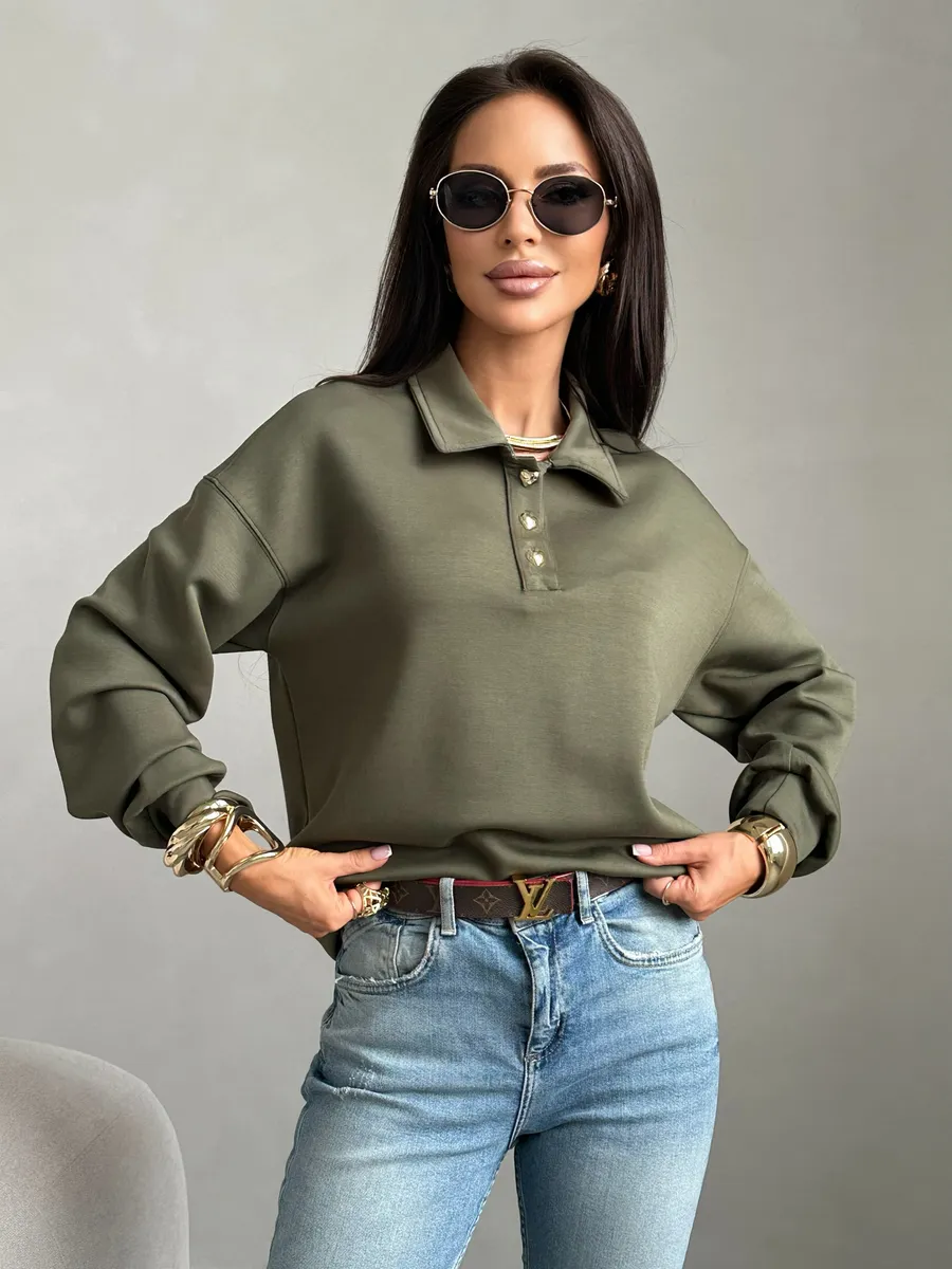 Зеленая кофта женская