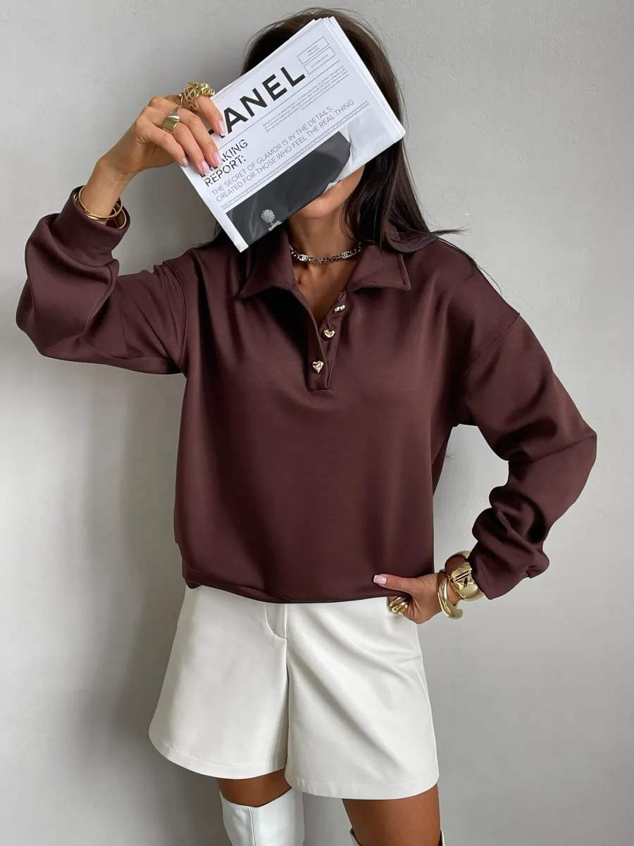 Коричневая кофта женская