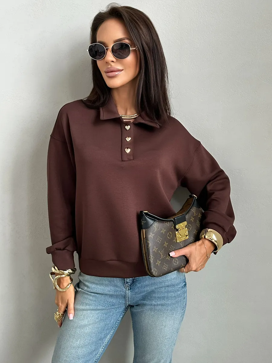 Коричневая кофта женская