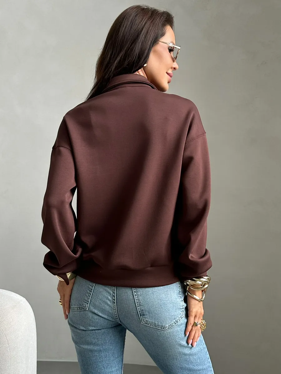 Коричневая кофта женская