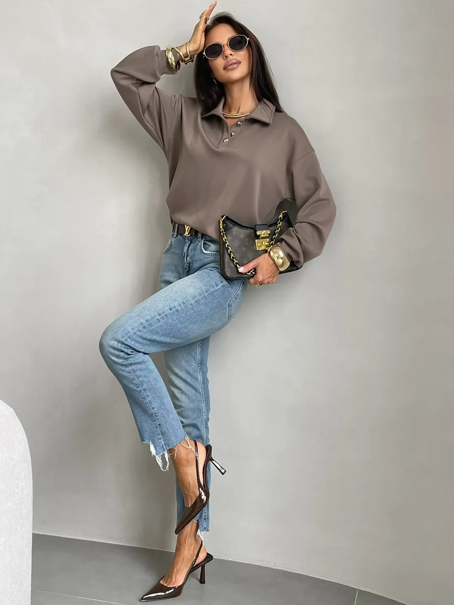 Серая кофта женская