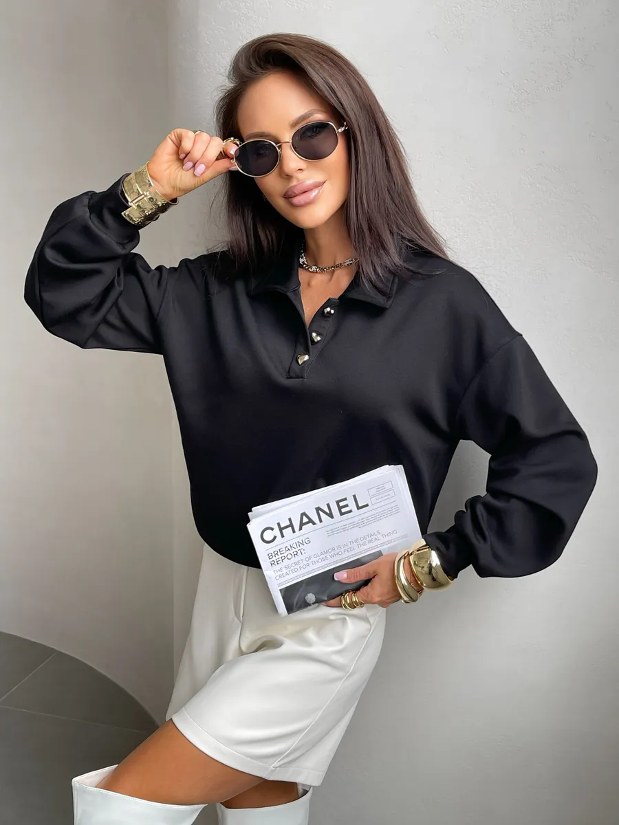 Черная кофта женская