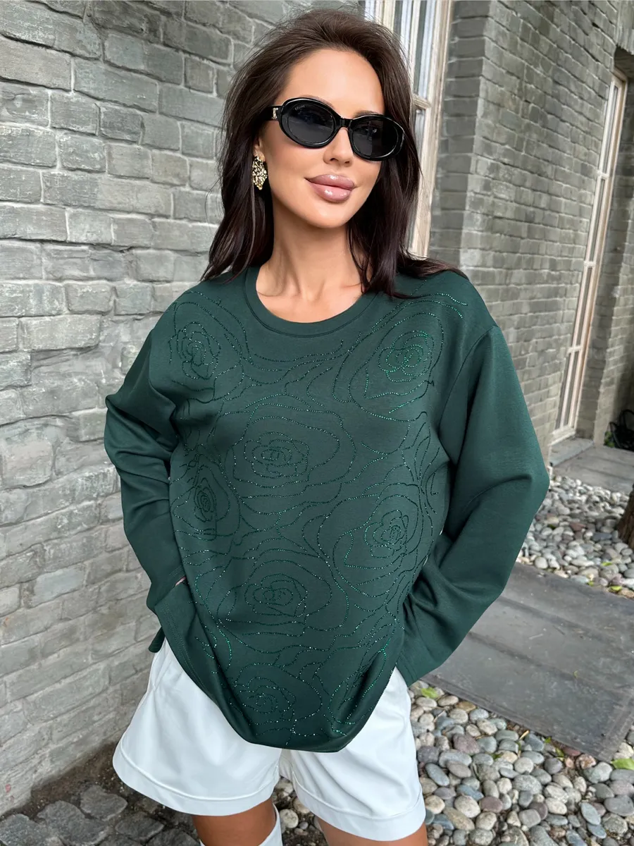 Зеленая кофта нарядная