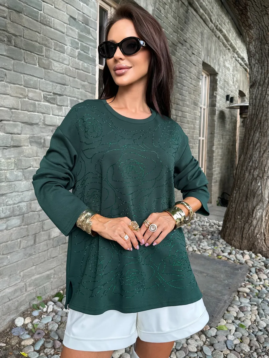 Зеленая кофта нарядная