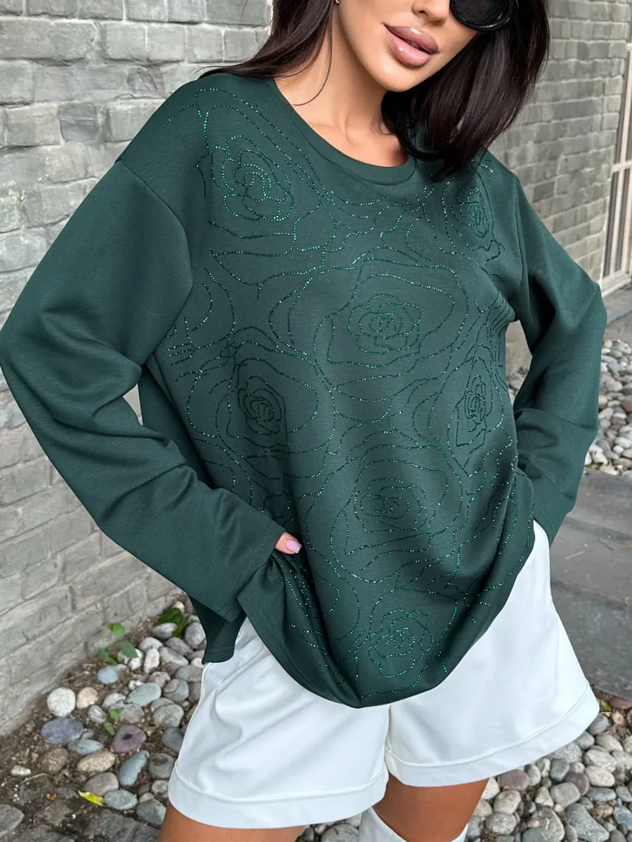 Зеленая кофта нарядная