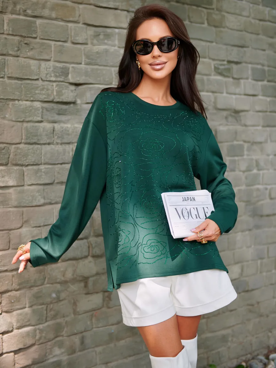 Зеленая кофта нарядная