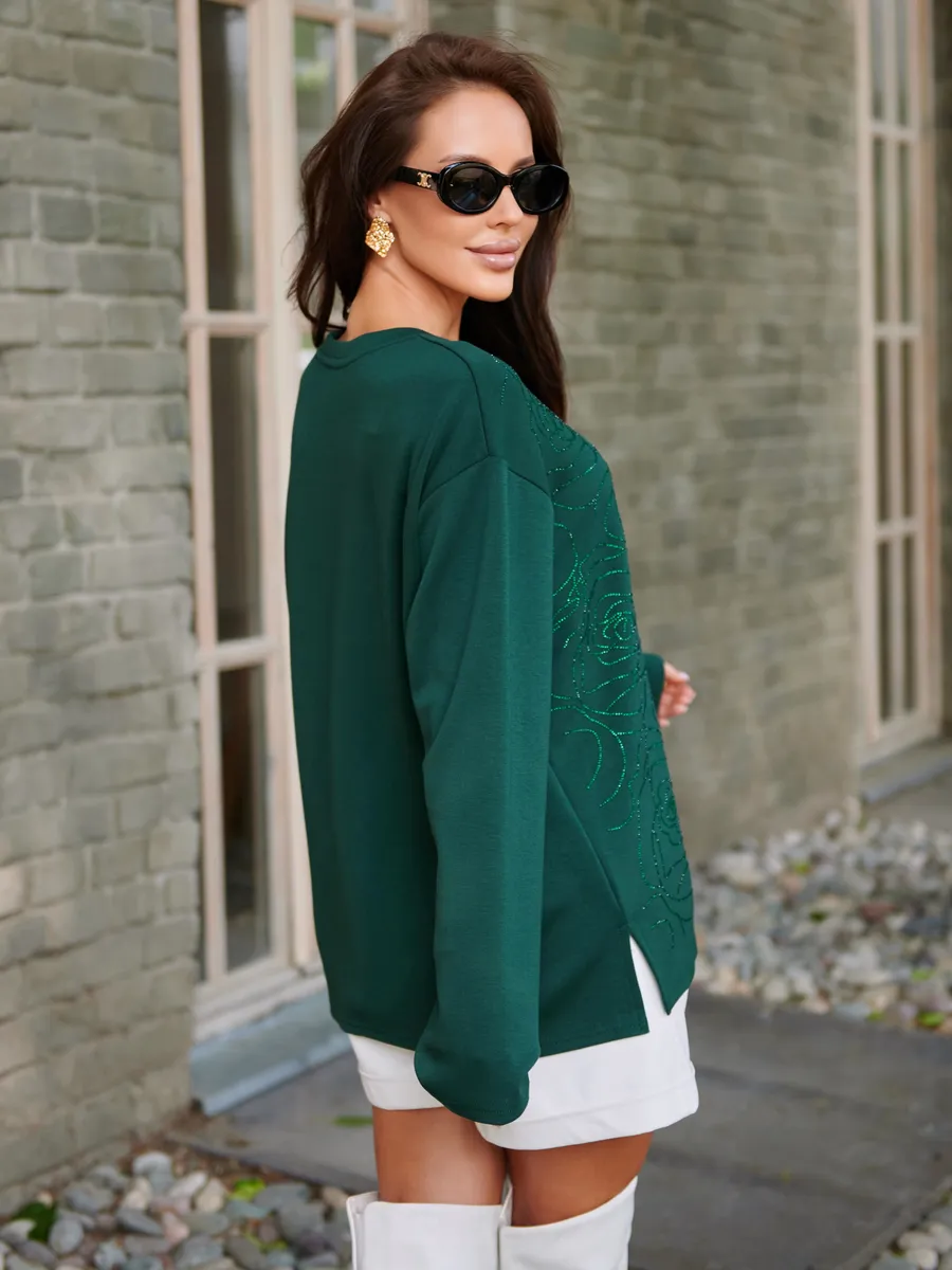 Зеленая кофта нарядная