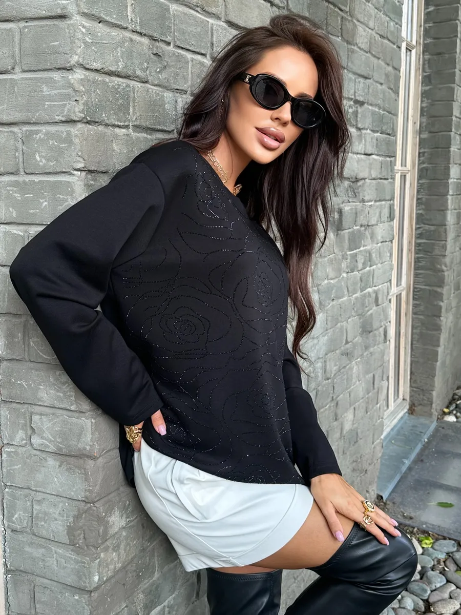 Черная кофта нарядная