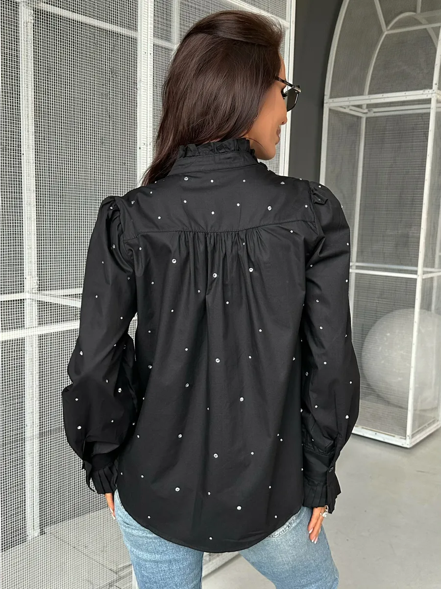 Черная блузка нарядная летняя