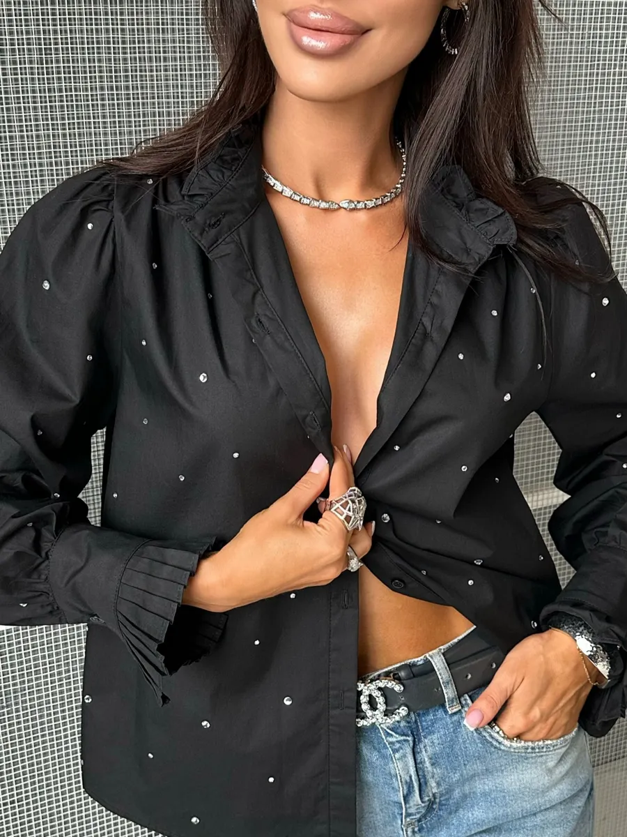 Черная блузка нарядная летняя