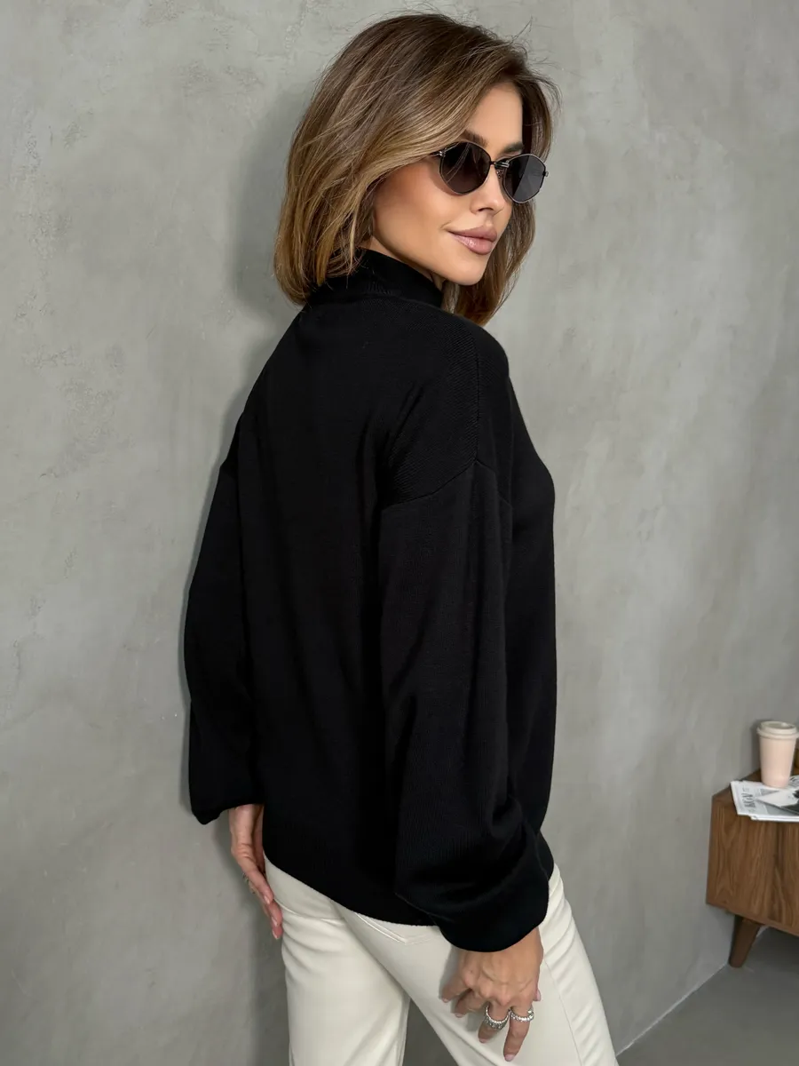 Черная кофта теплая нарядная