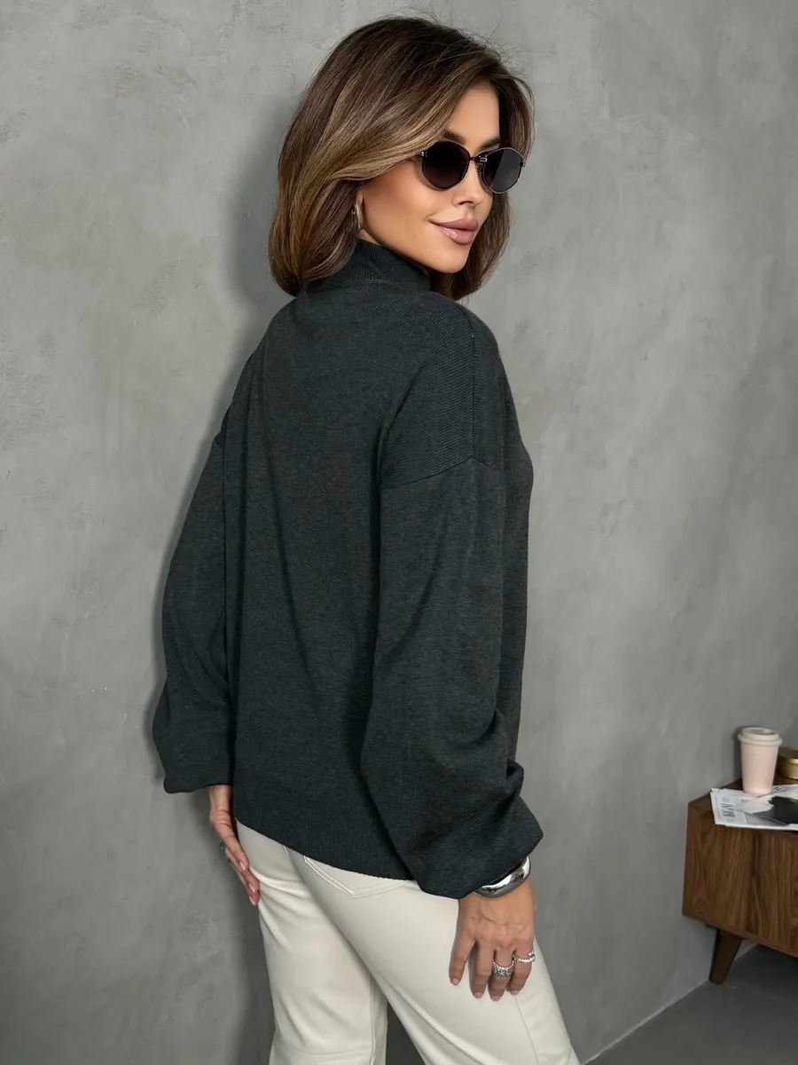 Хаки кофта теплая нарядная