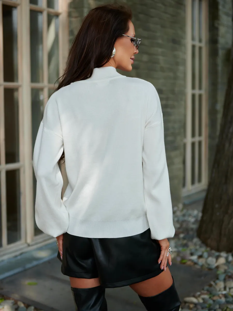 Белая кофта теплая нарядная