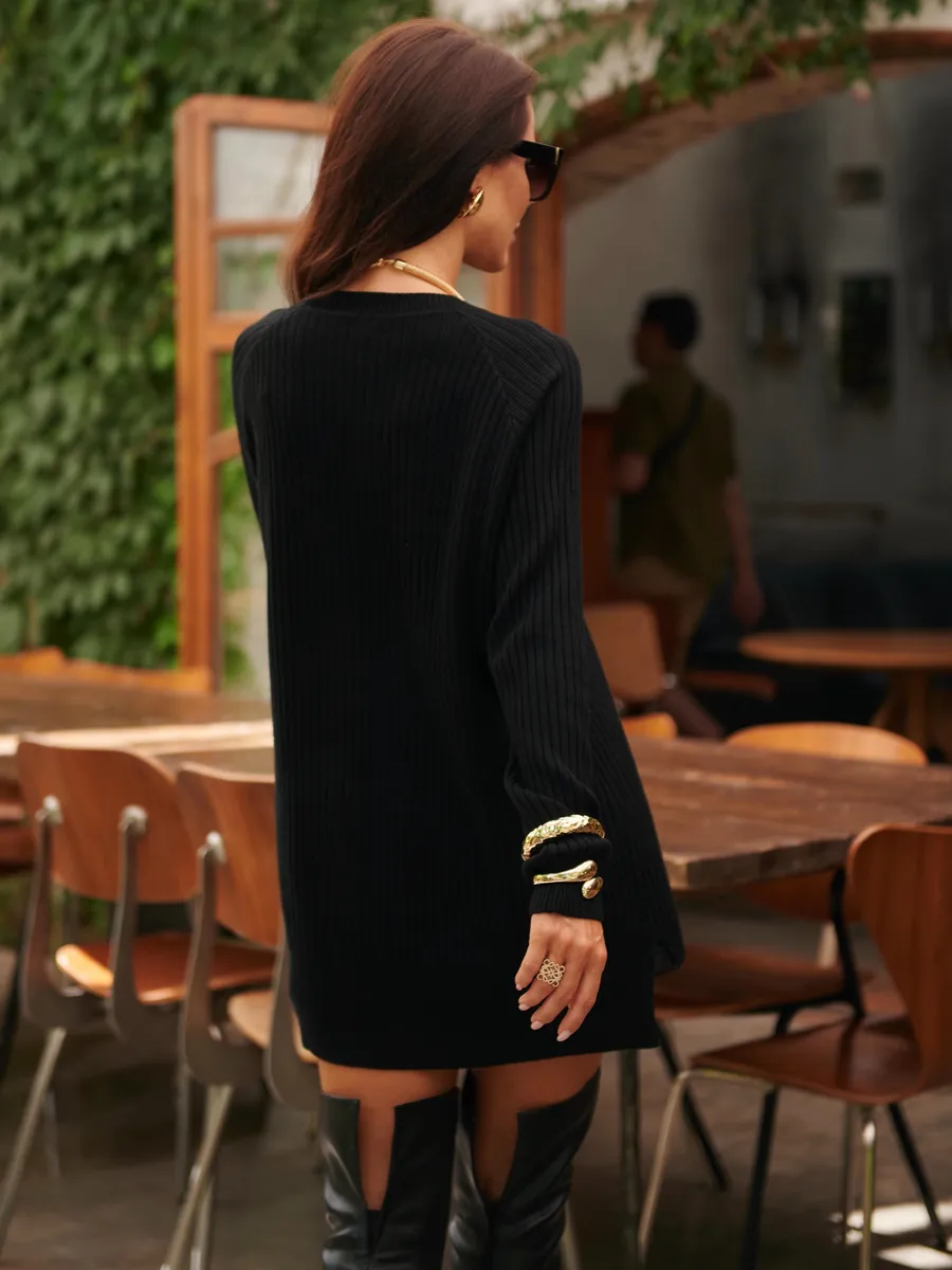 Черная кофта оверсайз теплая