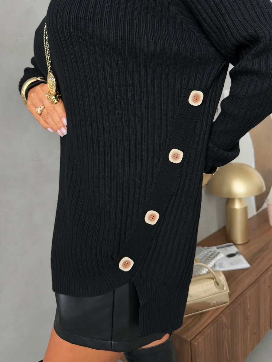 Черная кофта оверсайз теплая