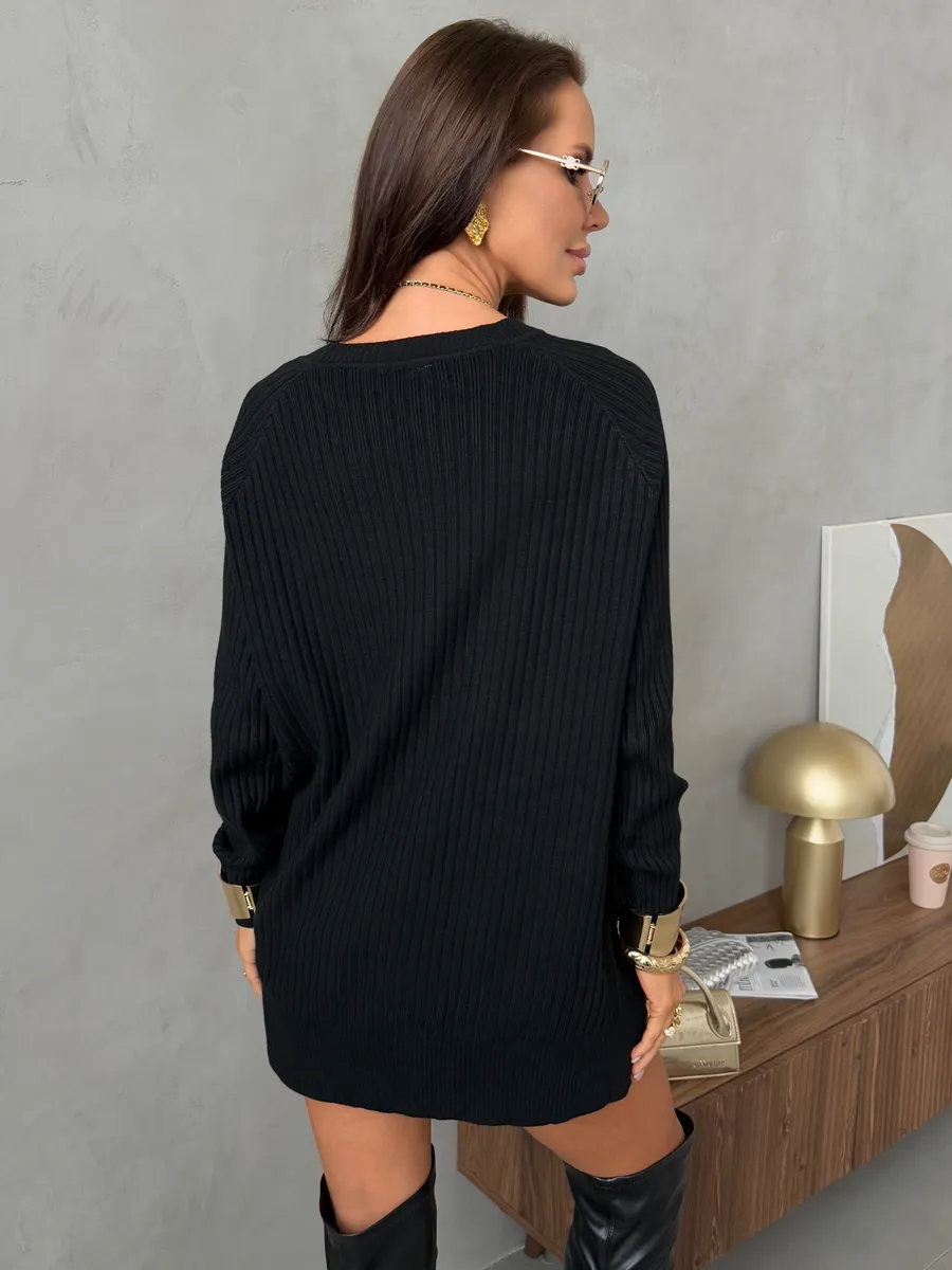 Черная кофта оверсайз теплая