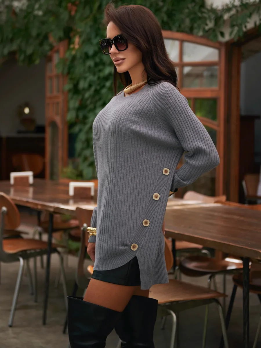 Серая кофта оверсайз теплая