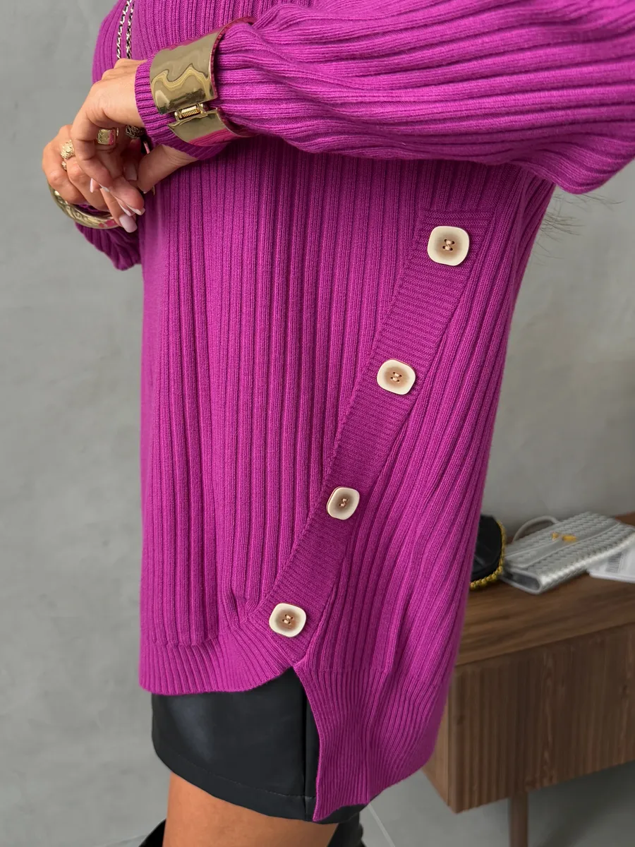 Бордовая кофта оверсайз теплая