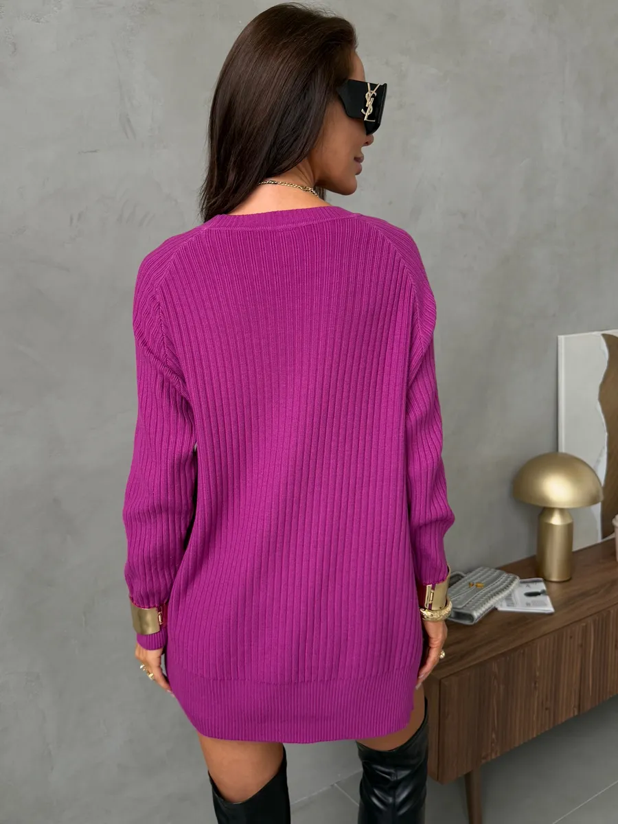 Бордовая кофта оверсайз теплая