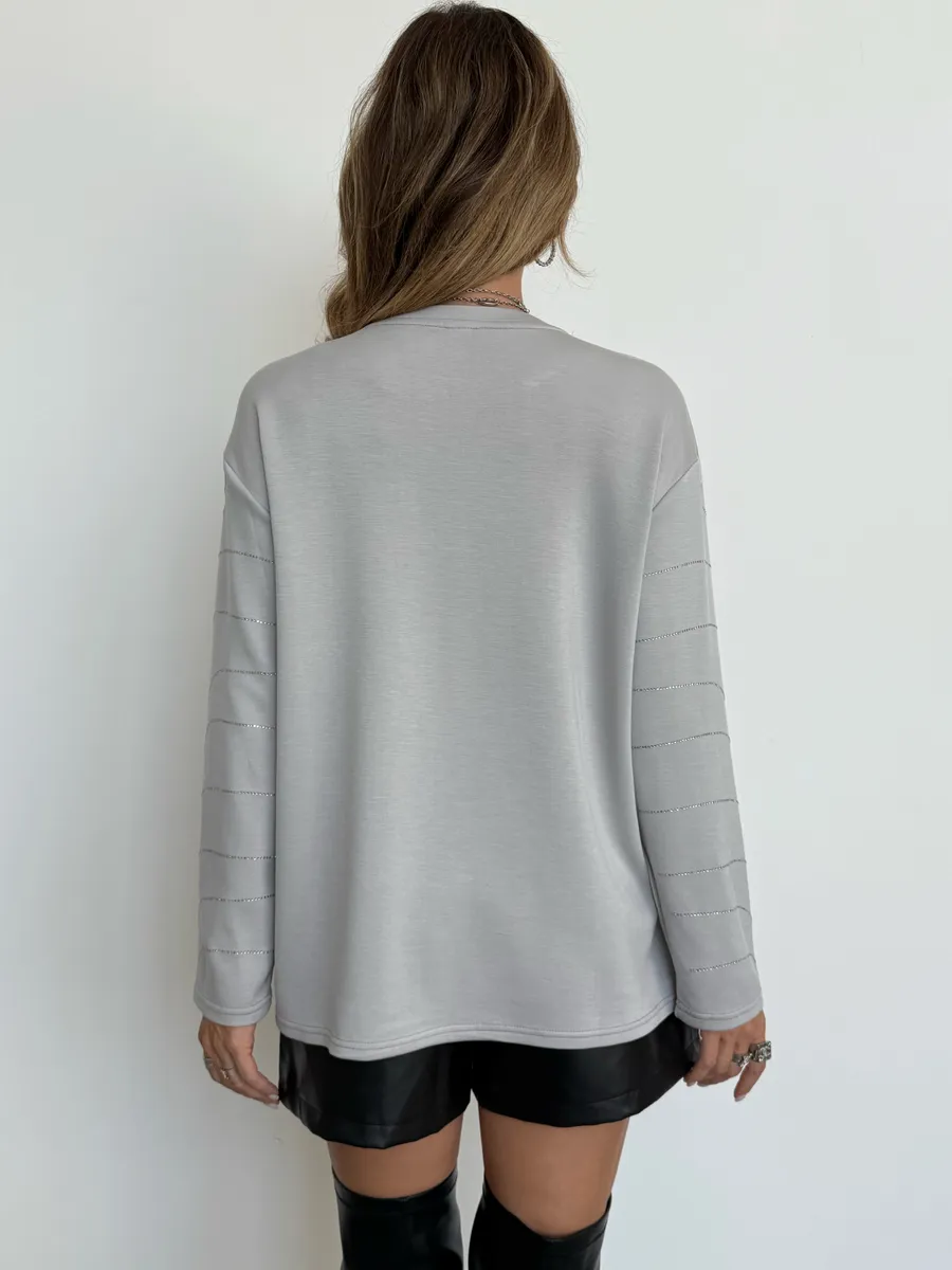 Серая кофта нарядная больших размеров