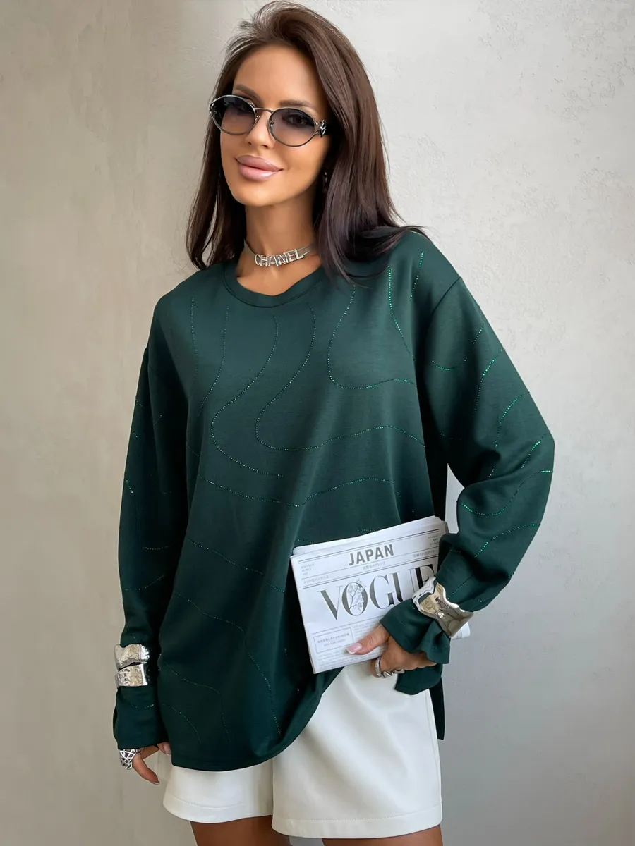 Хаки кофта нарядная больших размеров