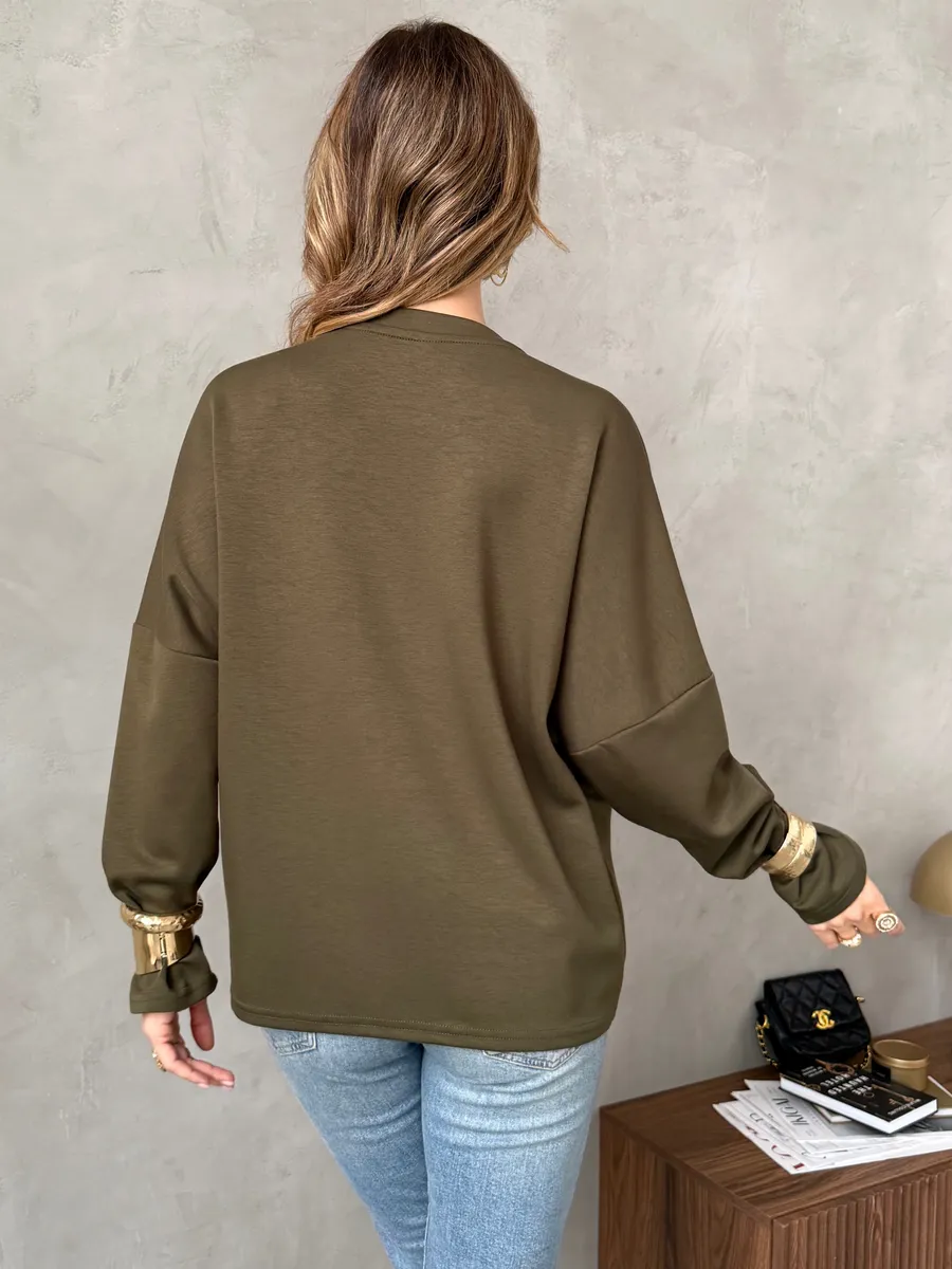 Хаки кофта женская