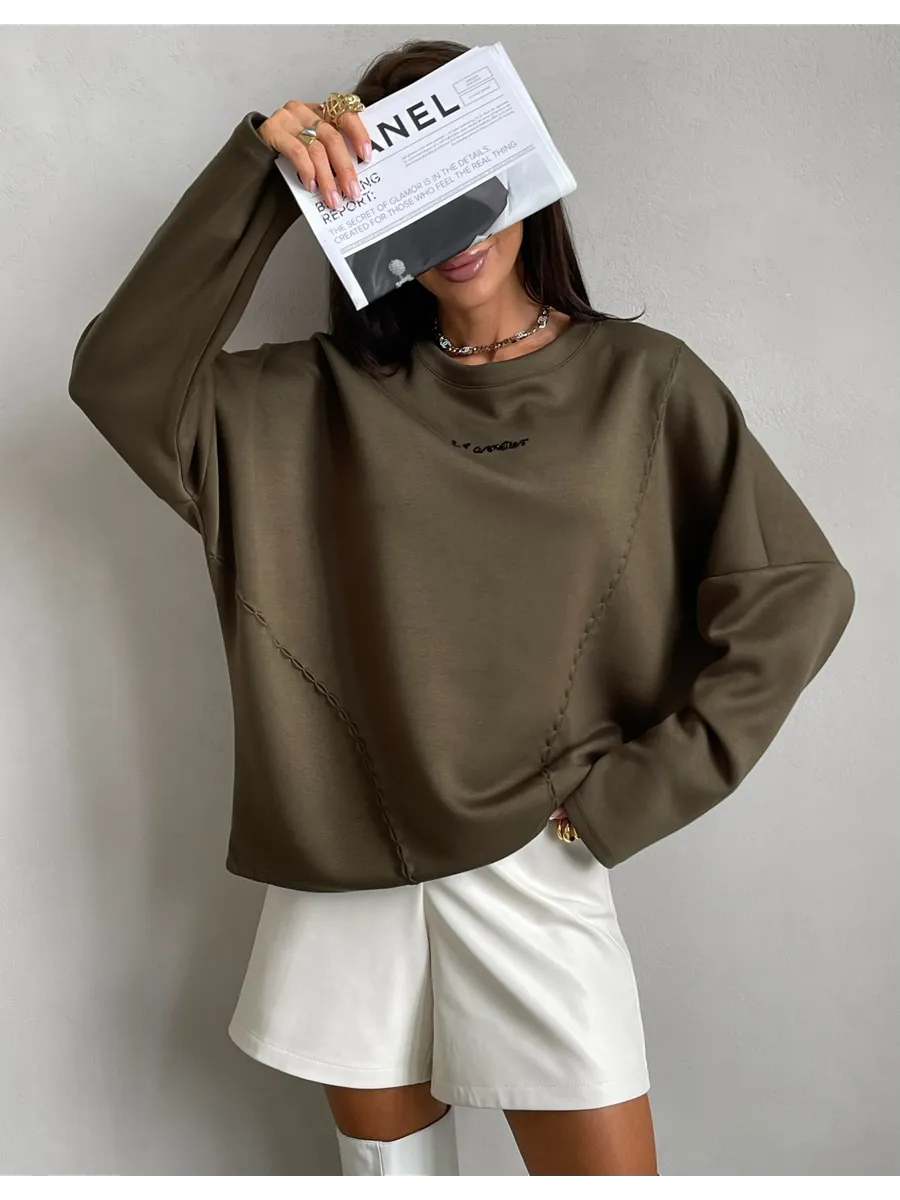 Хаки кофта женская