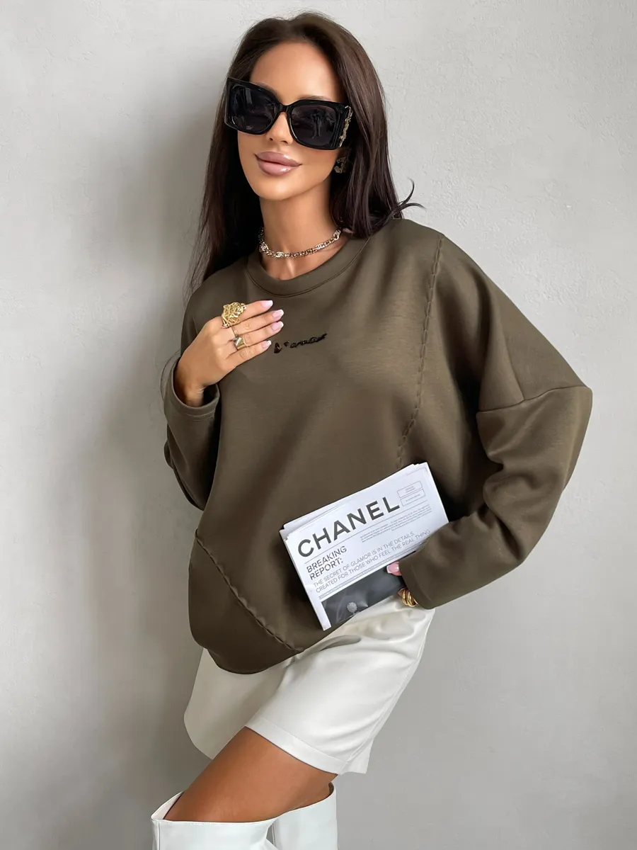 Хаки кофта женская