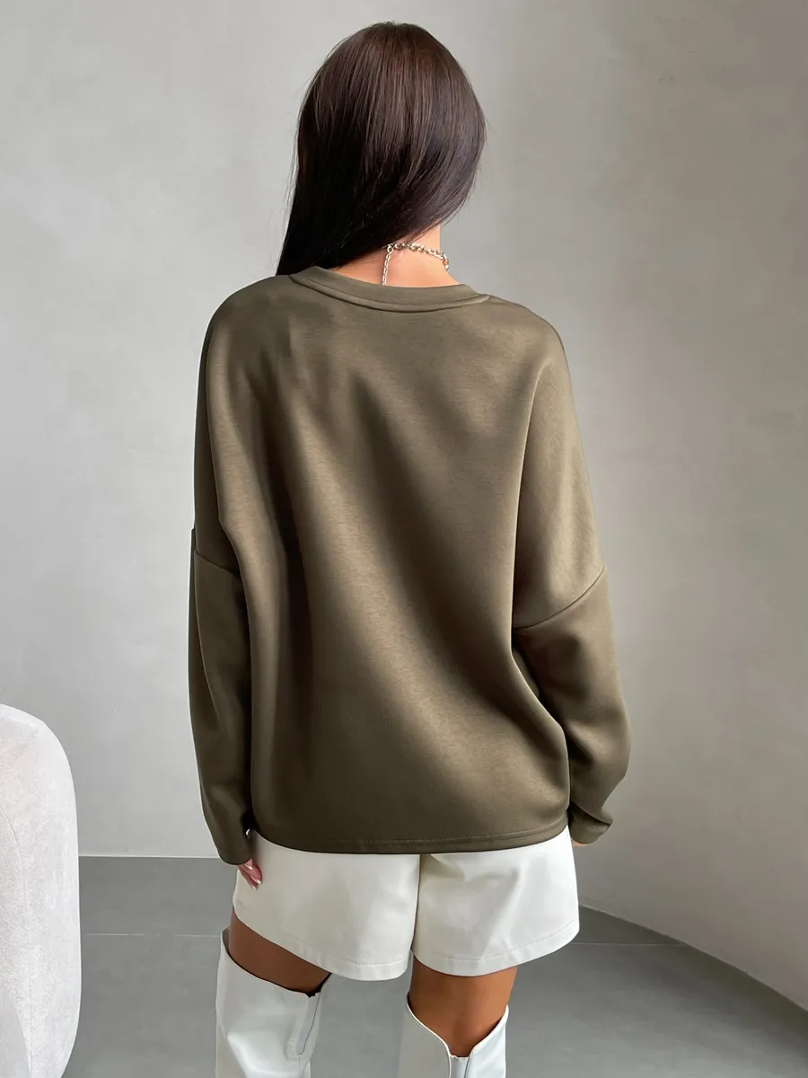 Хаки кофта женская