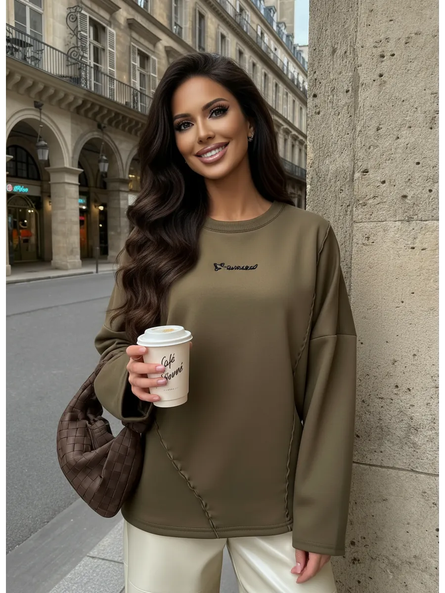 Хаки кофта женская