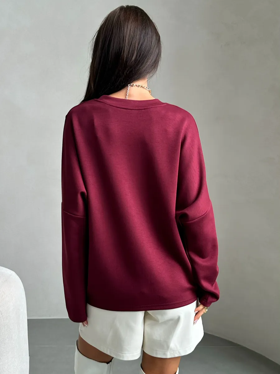 Бордовая кофта женская