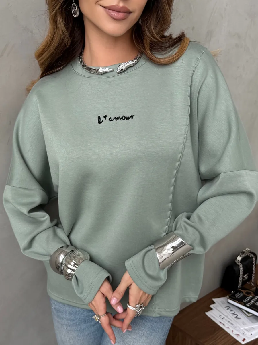 Мятная кофта женская