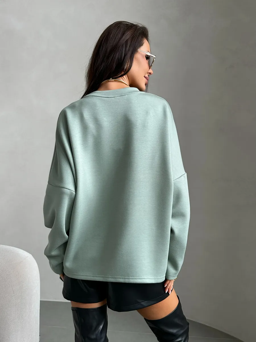 Мятная кофта женская