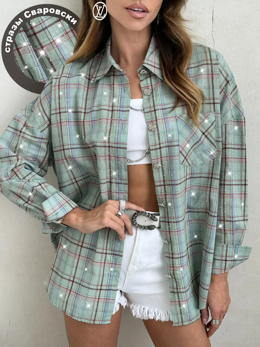 Рубашка в клетку летняя