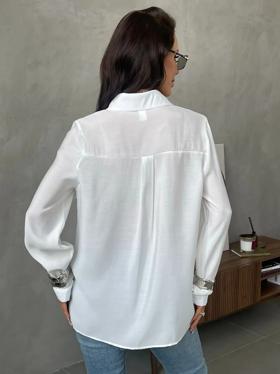 Белая рубашка летняя нарядная