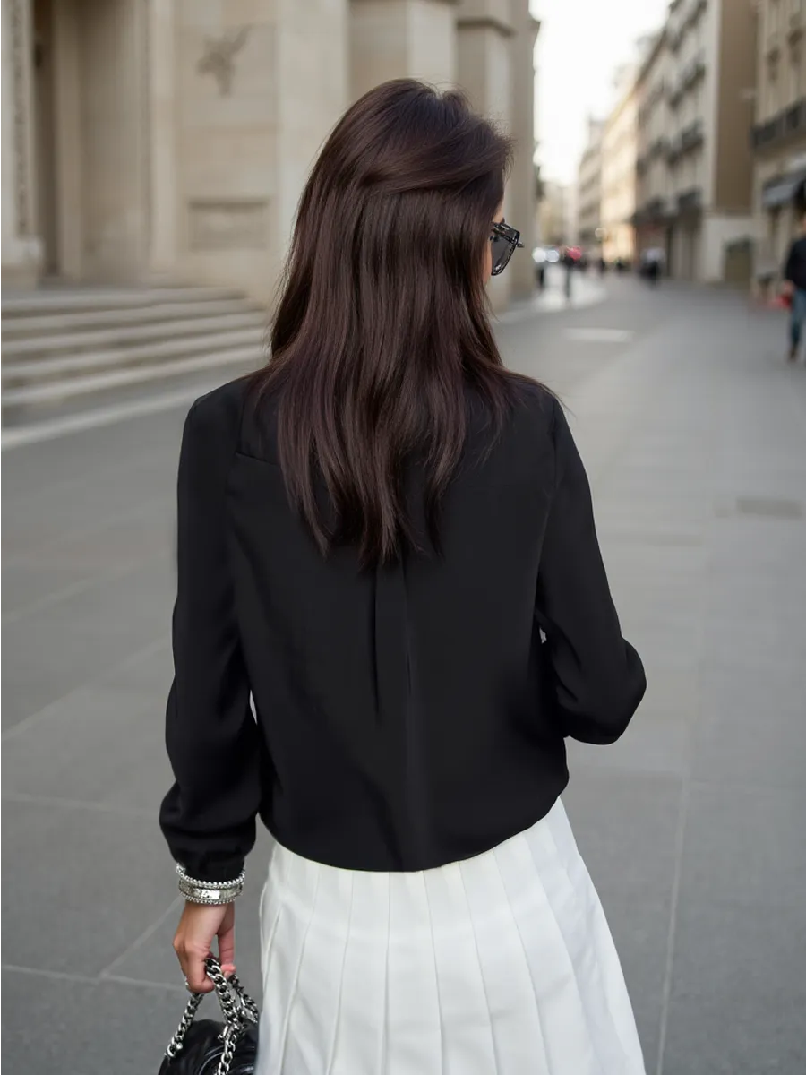 Черная рубашка летняя нарядная