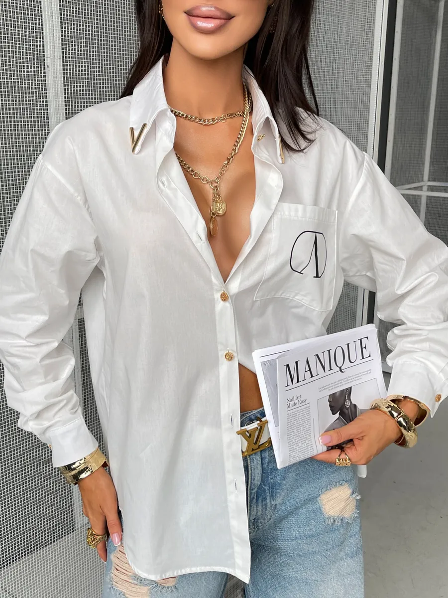 Белая рубашка летняя