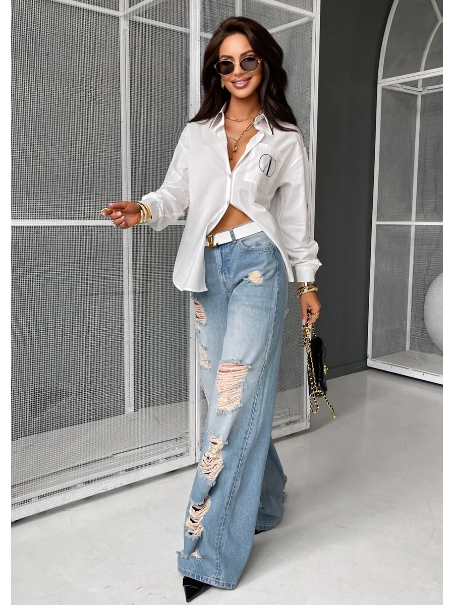 Белая рубашка летняя