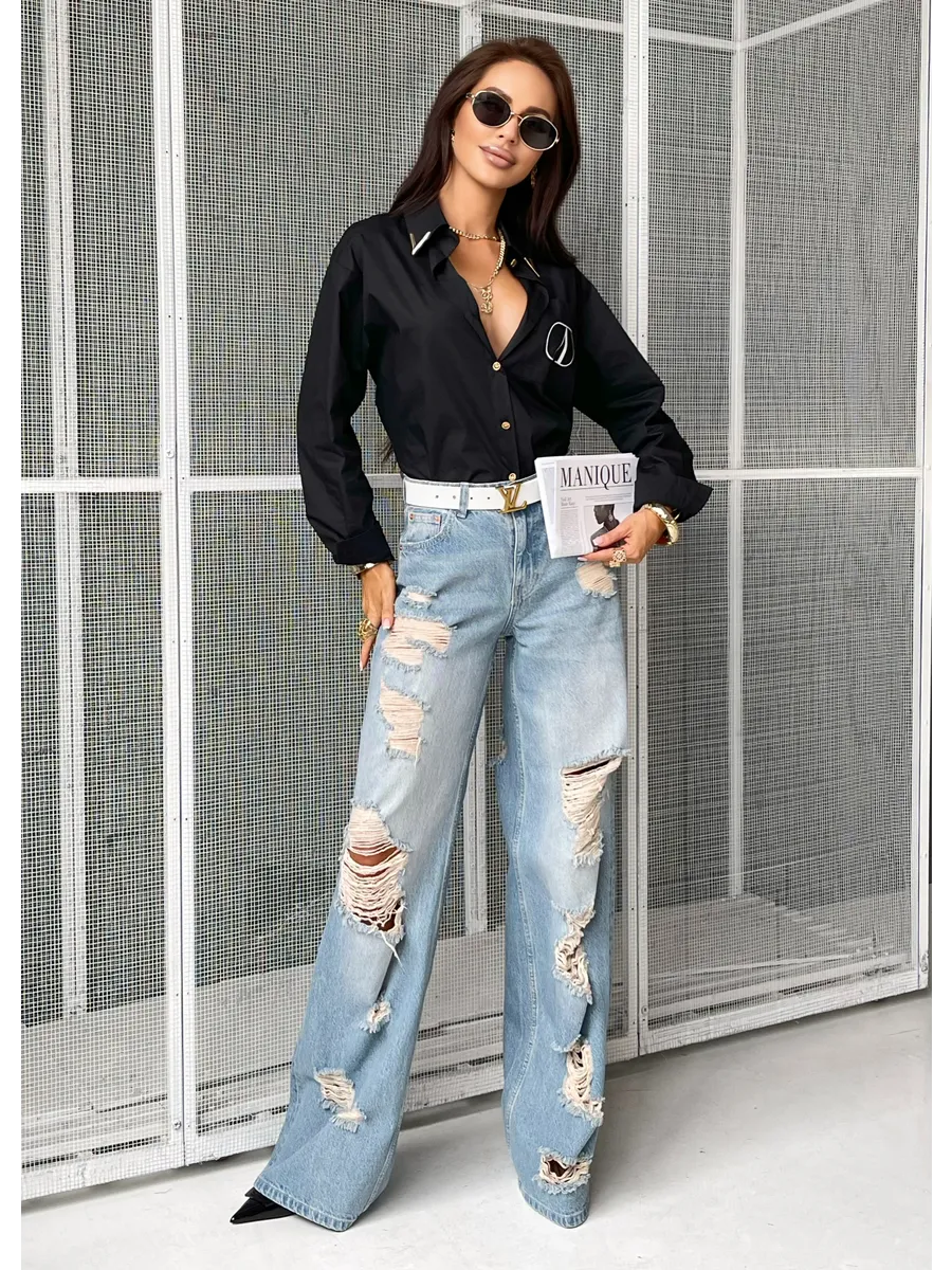 Черная рубашка летняя