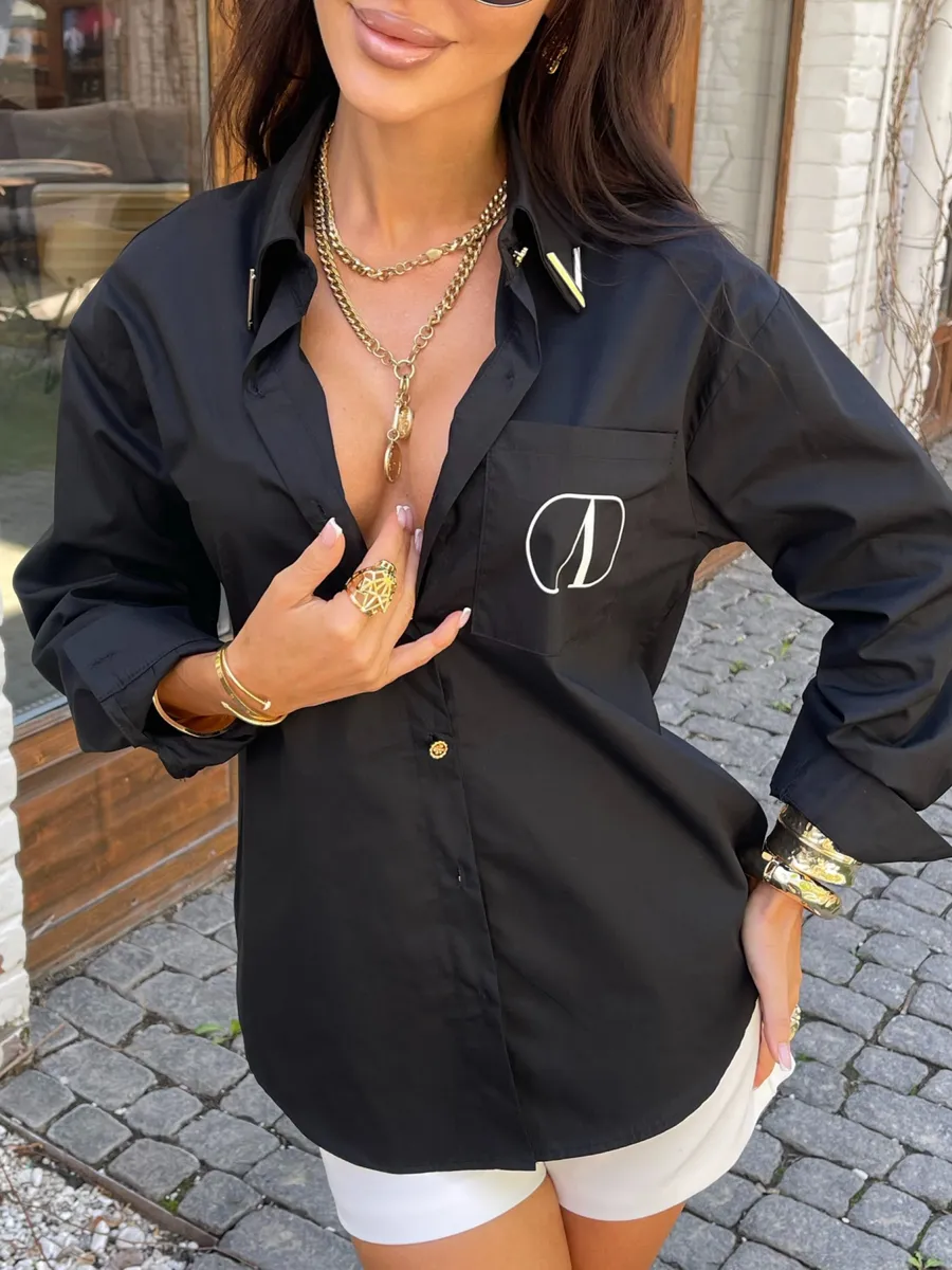 Черная рубашка летняя