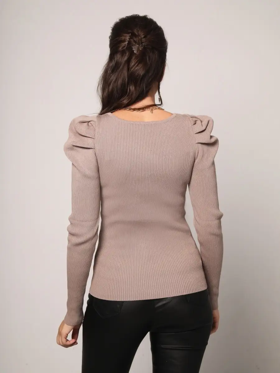 Капучино кофта женская с длинным рукавом короткая лапша трикотажная